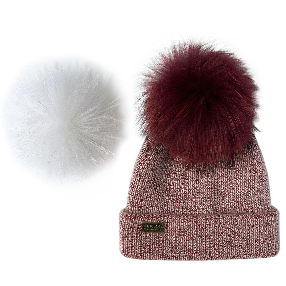 Mitchell-Y Pom Pom UGG Beanies 1P - UGG Specialist Australia