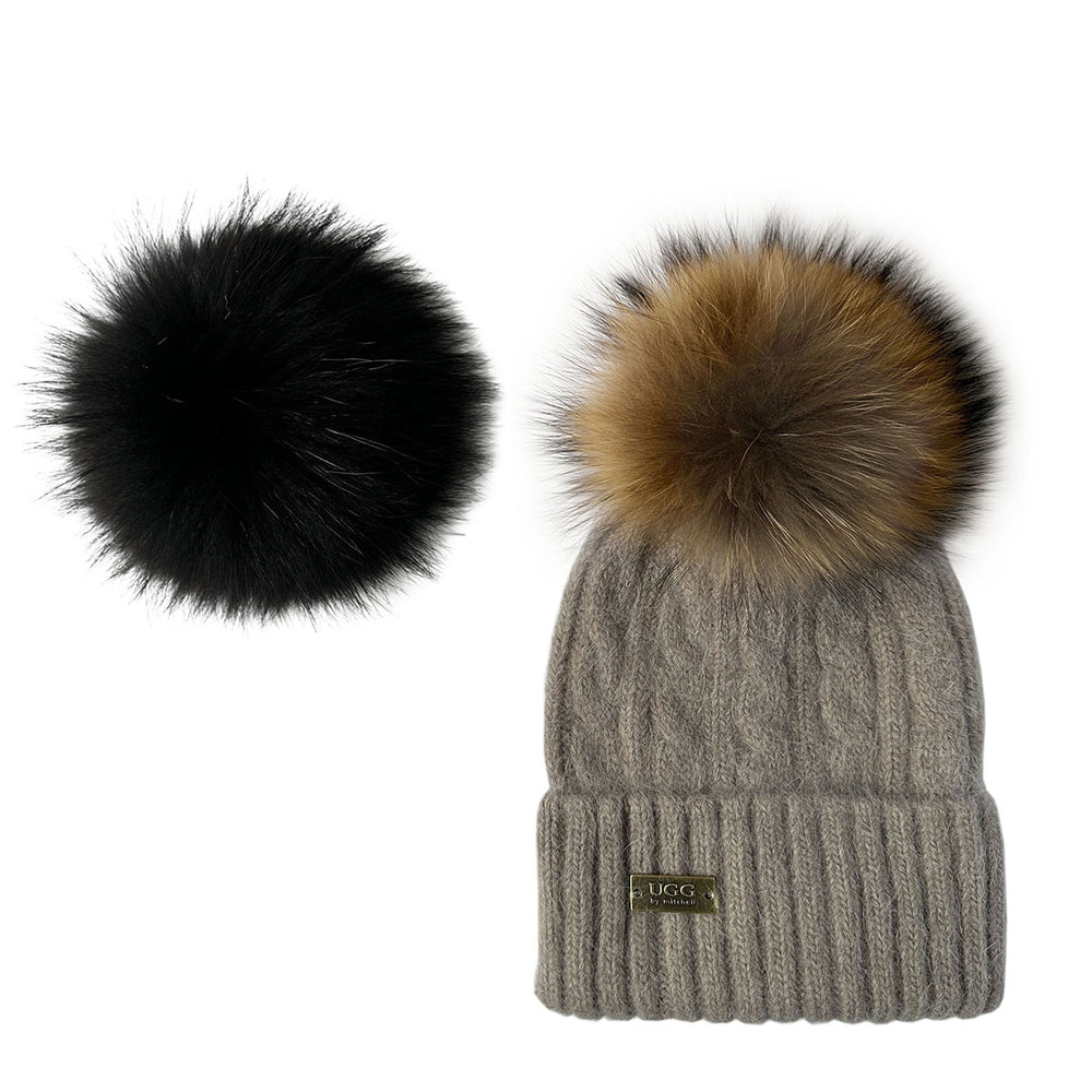 Mitchell-Y Pom Pom UGG Beanies 2P - UGG Specialist Australia