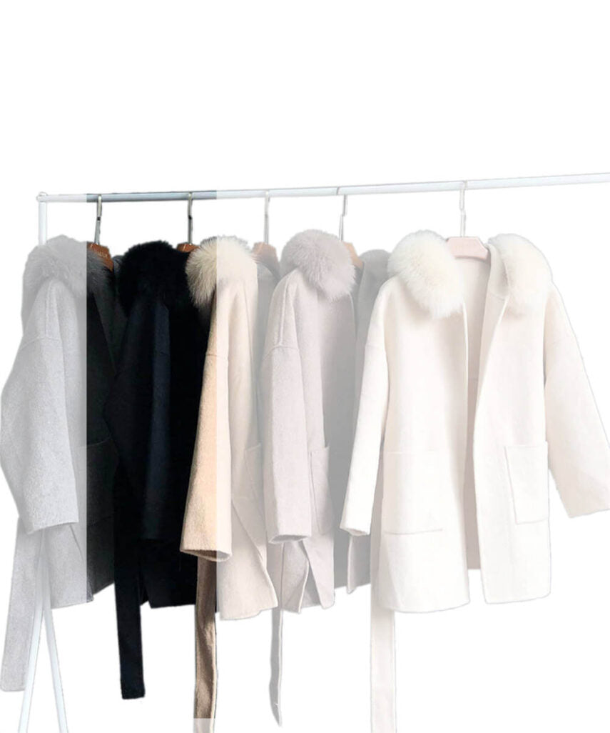 Cashmere Wool Fox Fur Coat - Women - UGG Specialist Australia