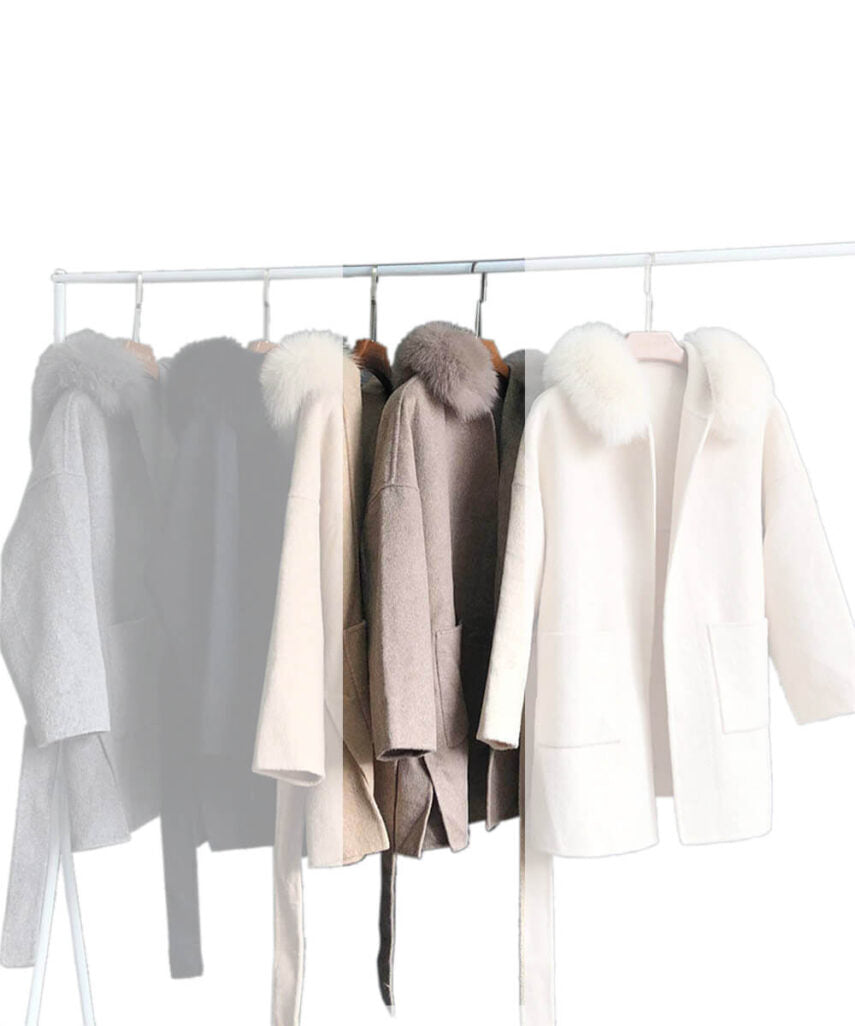 Cashmere Wool Fox Fur Coat - Women - UGG Specialist Australia