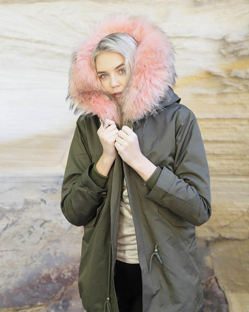 Parka Jacket Green Pink - Women - UGG Specialist Australia